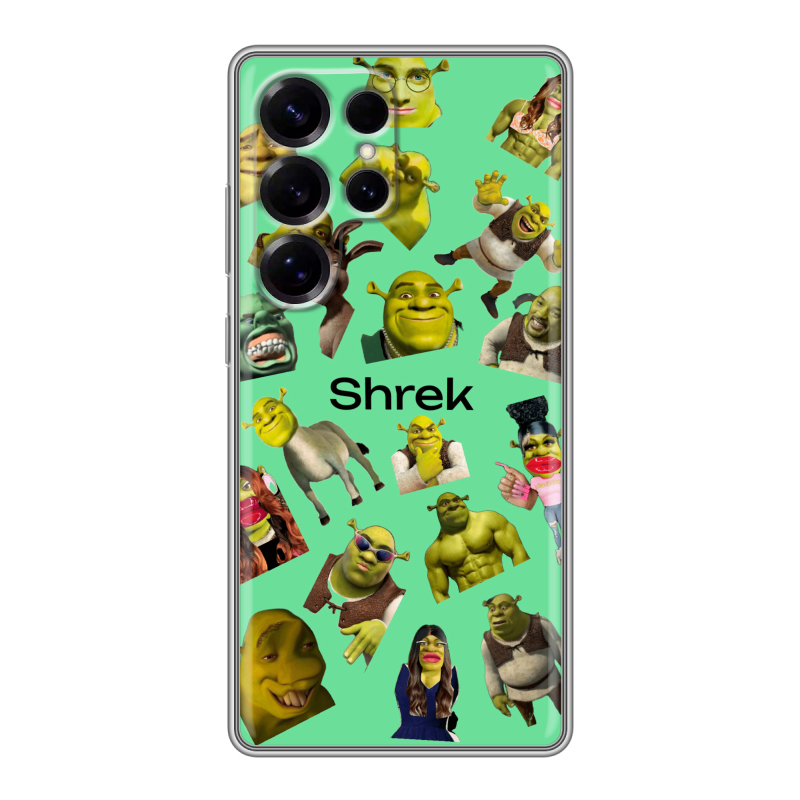 Силиконовый чехол на Samsung Galaxy S25 Ultra с принтом Шрек Shrek Силиконовый чехол на Samsung Galaxy S25 Ultra с принтом Шрек Shrek