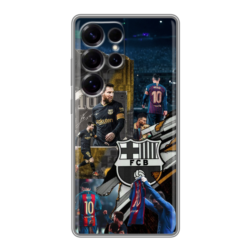 Силиконовый чехол на Samsung Galaxy S25 Ultra с принтом Messi Barcelona Силиконовый чехол на Samsung Galaxy S25 Ultra с принтом Messi Barcelona