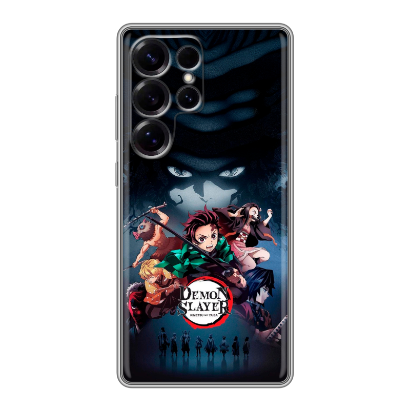Силиконовый чехол на Samsung Galaxy S25 Ultra с принтом Demon Slayer Клинок рассекающий демонов Силиконовый чехол на Samsung Galaxy S25 Ultra с принтом Demon Slayer Клинок рассекающий демонов