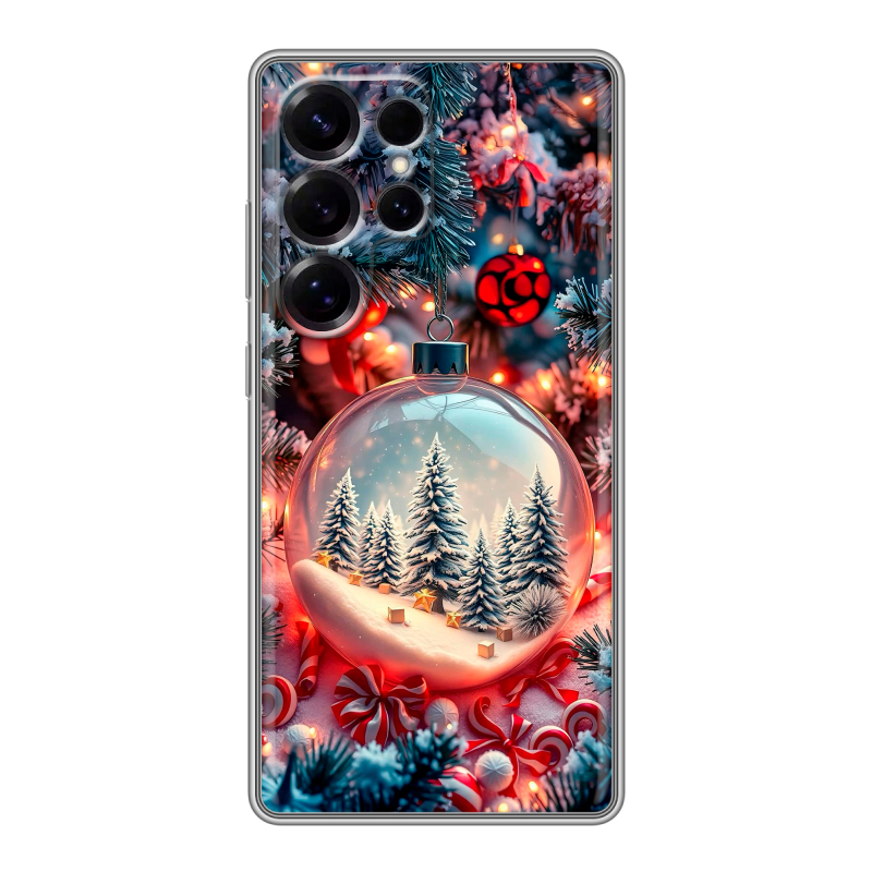 Силиконовый чехол на Samsung Galaxy S25 Ultra с принтом Новый год Силиконовый чехол на Samsung Galaxy S25 Ultra с принтом Новый год