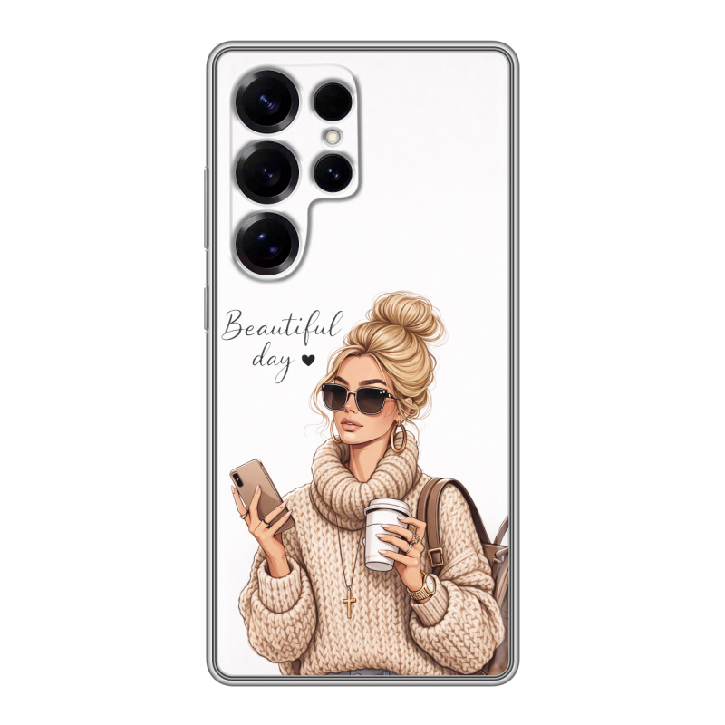 Силиконовый чехол на Samsung Galaxy S25 Ultra с принтом женский Силиконовый чехол на Samsung Galaxy S25 Ultra с принтом женский