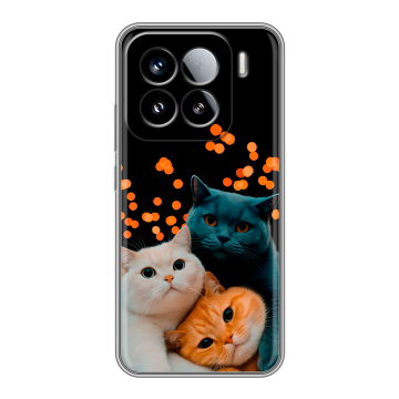 Силиконовый чехол на Xiaomi 15 с принтом Кошки Силиконовый чехол на Xiaomi 15 с принтом Кошки