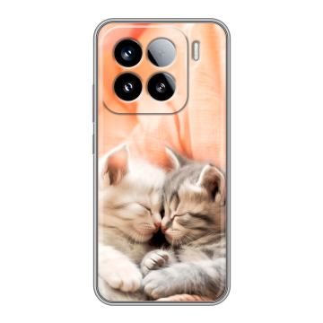 Силиконовый чехол на Xiaomi 15 с принтом Котята
