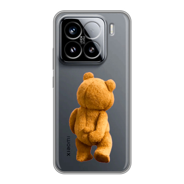 Силиконовый чехол на Xiaomi 15 с принтом Медведь