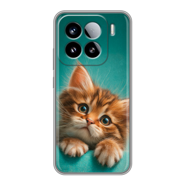 Силиконовый чехол на Xiaomi 15 с принтом котенок