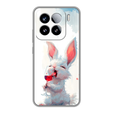 Силиконовый чехол на Xiaomi 15 с принтом кролик зайчик Силиконовый чехол на Xiaomi 15 с принтом кролик зайчик