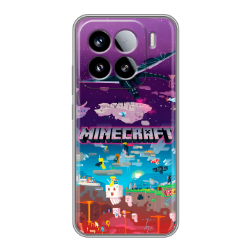 Силиконовый чехол на Xiaomi 15 с принтом Майнкрафт Minecraft Силиконовый чехол на Xiaomi 15 с принтом Майнкрафт Minecraft