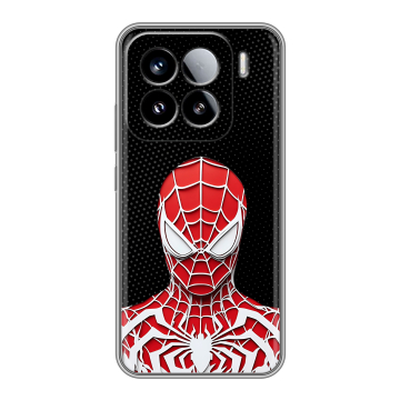 Силиконовый чехол на Xiaomi 15 с принтом человек паук spiderman