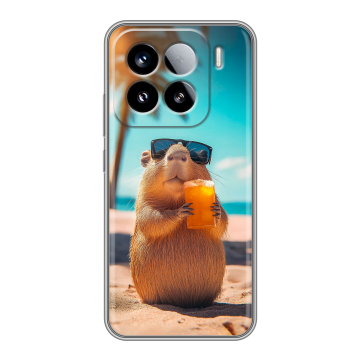 Силиконовый чехол на Xiaomi 15 с принтом Капибара Силиконовый чехол на Xiaomi 15 с принтом Капибара