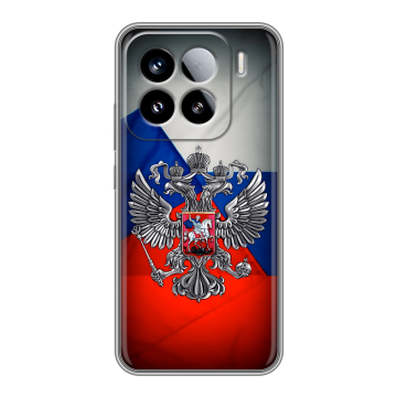 Силиконовый чехол на Xiaomi 15 с принтом Флаг России Силиконовый чехол на Xiaomi 15 с принтом Флаг России