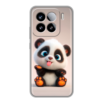 Силиконовый чехол на Xiaomi 15 с принтом милая панда Силиконовый чехол на Xiaomi 15 с принтом милая панда