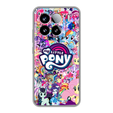 Силиконовый чехол на Xiaomi 15 с принтом My little pony Дружба чудо