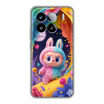 Силиконовый чехол на Xiaomi 15 с принтом Labubu Лабубу