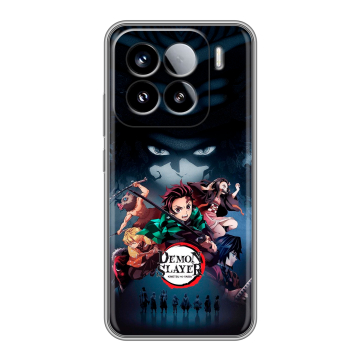 Силиконовый чехол на Xiaomi 15 с принтом Demon Slayer Клинок рассекающий демонов