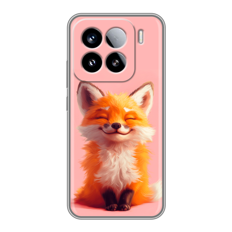 Силиконовый чехол на Xiaomi 15 с принтом милая лиса Силиконовый чехол на Xiaomi 15 с принтом милая лиса