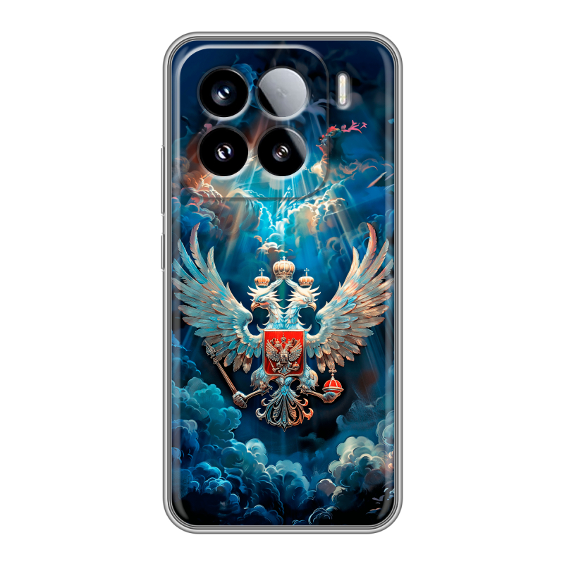 Силиконовый чехол на Xiaomi 15 с принтом Герб флаг России Силиконовый чехол на Xiaomi 15 с принтом Герб флаг России
