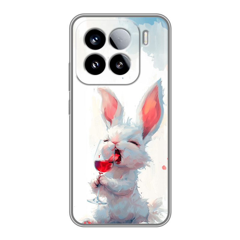 Силиконовый чехол на Xiaomi 15 с принтом кролик зайчик Силиконовый чехол на Xiaomi 15 с принтом кролик зайчик