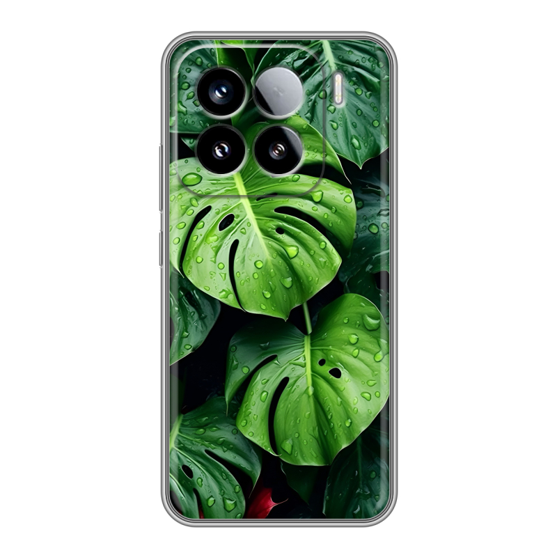Силиконовый чехол на Xiaomi 15 с принтом Листья Силиконовый чехол на Xiaomi 15 с принтом Листья