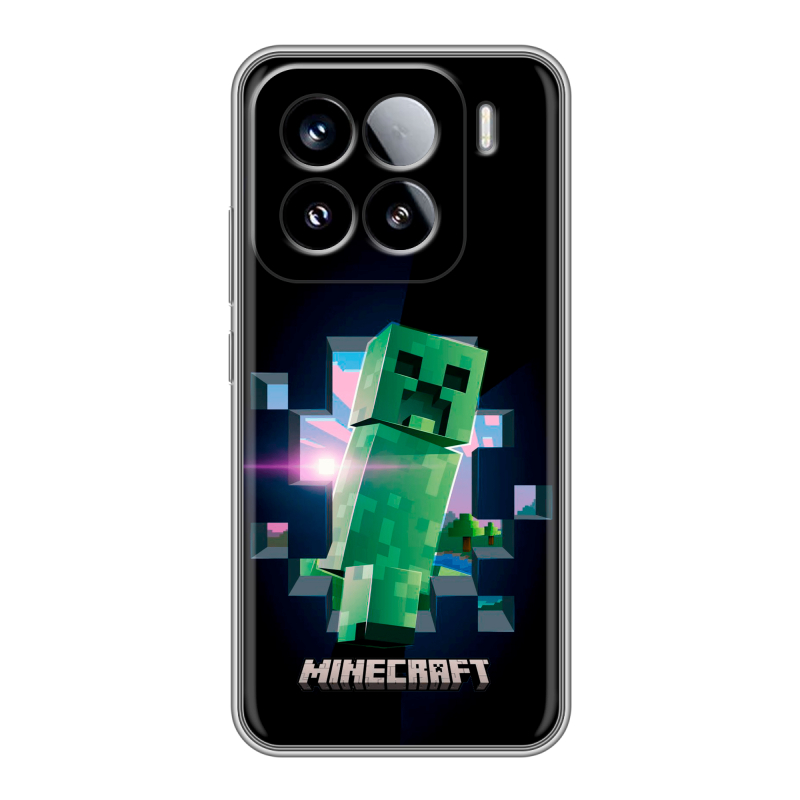 Силиконовый чехол на Xiaomi 15 с принтом Майнкрафт Minecraft Силиконовый чехол на Xiaomi 15 с принтом Майнкрафт Minecraft