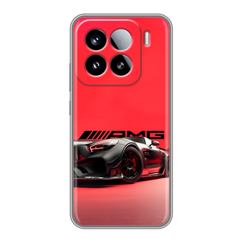Силиконовый чехол на Xiaomi 15 с принтом Мерседес Mercedes AMG Силиконовый чехол на Xiaomi 15 с принтом Мерседес Mercedes AMG