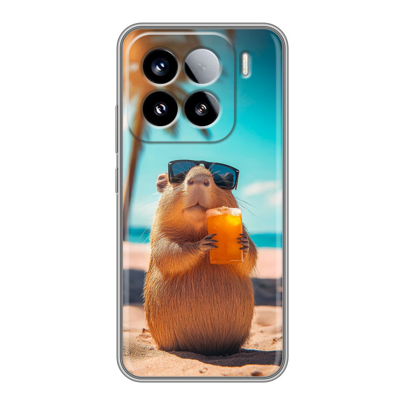 Силиконовый чехол на Xiaomi 15 с принтом Капибара Силиконовый чехол на Xiaomi 15 с принтом Капибара