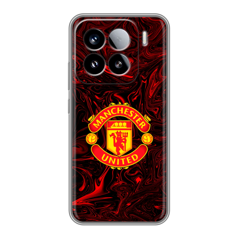 Силиконовый чехол на Xiaomi 15 с принтом Manchester United Силиконовый чехол на Xiaomi 15 с принтом Manchester United