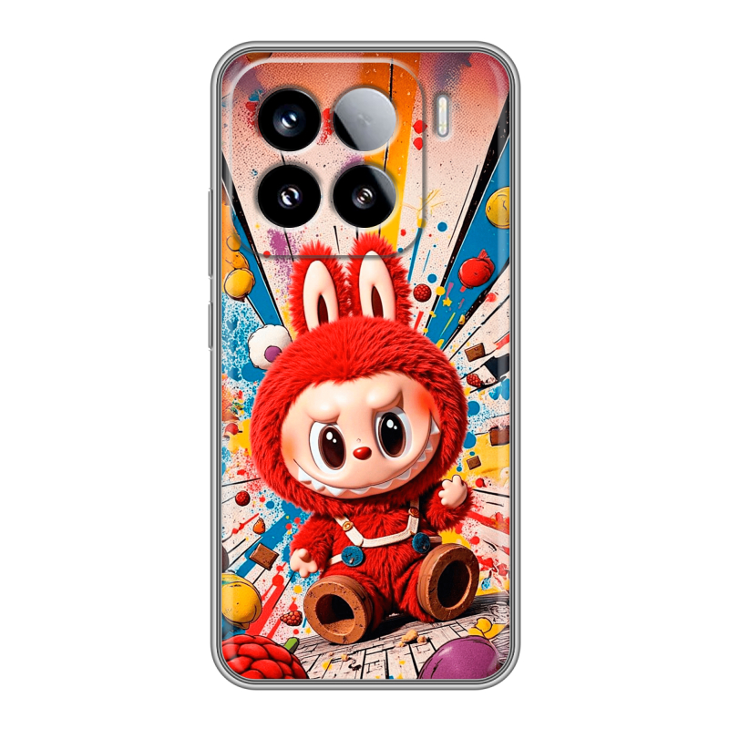 Силиконовый чехол на Xiaomi 15 с принтом Labubu Лабубу Силиконовый чехол на Xiaomi 15 с принтом Labubu Лабубу