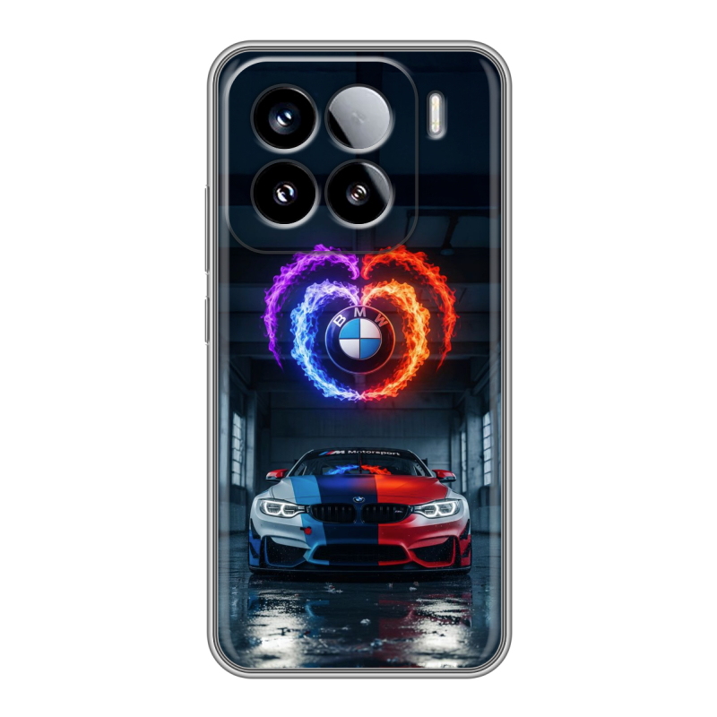 Силиконовый чехол на Xiaomi 15 с принтом BMW БМВ Силиконовый чехол на Xiaomi 15 с принтом BMW БМВ