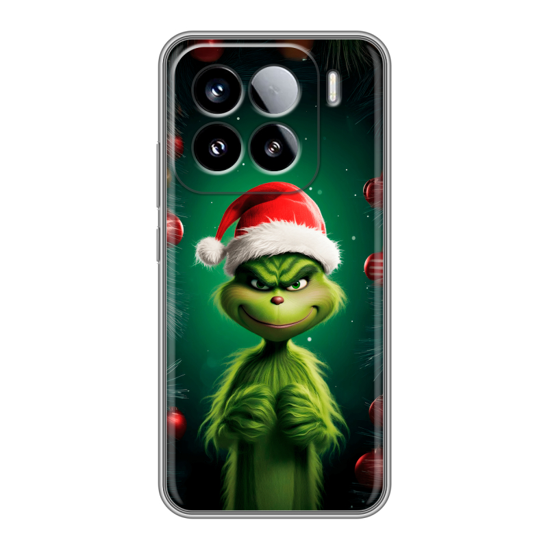 Силиконовый чехол на Xiaomi 15 с принтом Гринч Новый год Рождество Силиконовый чехол на Xiaomi 15 с принтом Гринч Новый год Рождество