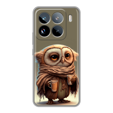Силиконовый чехол на Xiaomi 15 Pro с принтом Сова