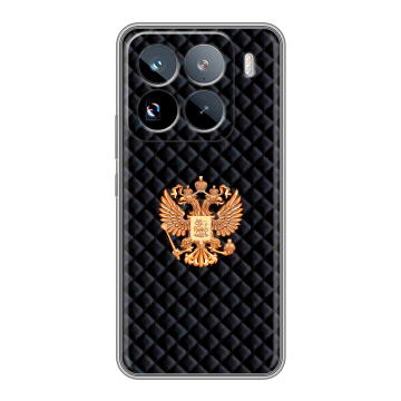 Силиконовый чехол на Xiaomi 15 Pro с принтом Герб России принт