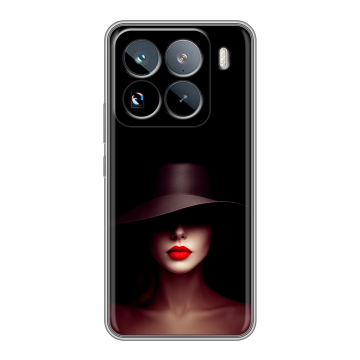 Силиконовый чехол на Xiaomi 15 Pro с принтом Девушка в шляпе Силиконовый чехол на Xiaomi 15 Pro с принтом Девушка в шляпе