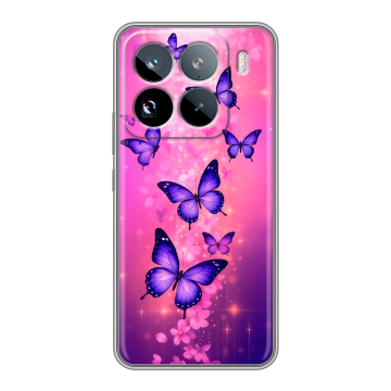 Силиконовый чехол на Xiaomi 15 Pro с принтом Бабочки Силиконовый чехол на Xiaomi 15 Pro с принтом Бабочки