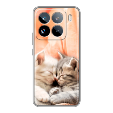 Силиконовый чехол на Xiaomi 15 Pro с принтом Котята Силиконовый чехол на Xiaomi 15 Pro с принтом Котята