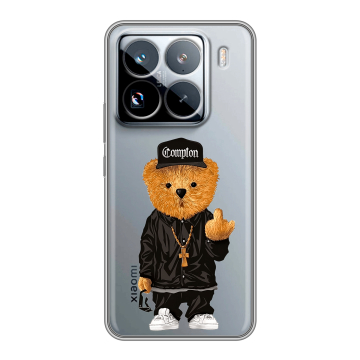 Силиконовый чехол на Xiaomi 15 Pro с принтом Мишка