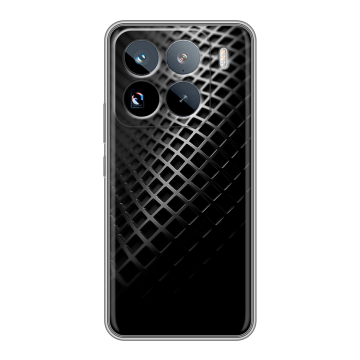 Силиконовый чехол на Xiaomi 15 Pro с принтом Текстура металла