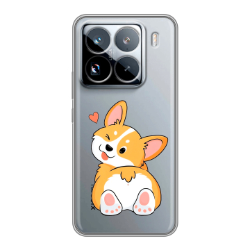 Силиконовый чехол на Xiaomi 15 Pro с принтом Корги