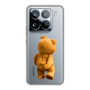Силиконовый чехол на Xiaomi 15 Pro с принтом Медведь Силиконовый чехол на Xiaomi 15 Pro с принтом Медведь