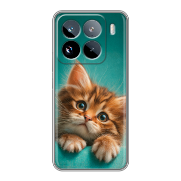 Силиконовый чехол на Xiaomi 15 Pro с принтом котенок Силиконовый чехол на Xiaomi 15 Pro с принтом котенок