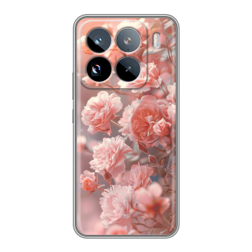 Силиконовый чехол на Xiaomi 15 Pro с принтом Розовые розы