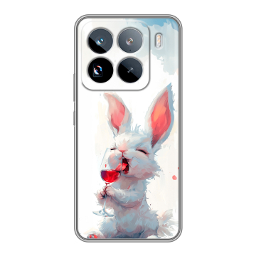 Силиконовый чехол на Xiaomi 15 Pro с принтом кролик зайчик