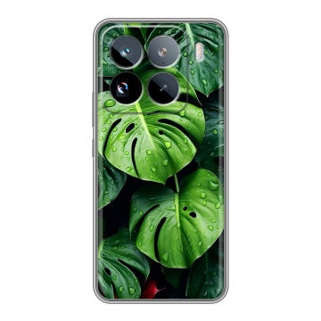 Силиконовый чехол на Xiaomi 15 Pro с принтом Листья