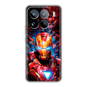 Силиконовый чехол на Xiaomi 15 Pro с принтом Железный человек Ironman Силиконовый чехол на Xiaomi 15 Pro с принтом Железный человек Ironman