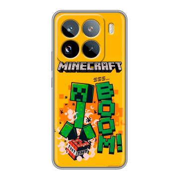 Силиконовый чехол на Xiaomi 15 Pro с принтом Майнкрафт Minecraft Силиконовый чехол на Xiaomi 15 Pro с принтом Майнкрафт Minecraft