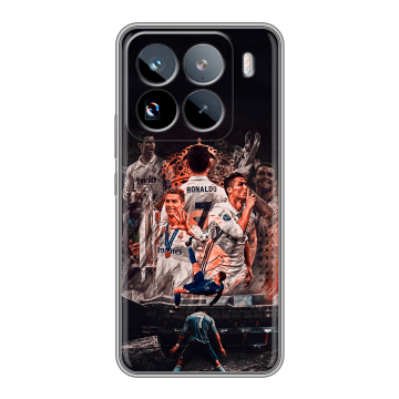 Силиконовый чехол на Xiaomi 15 Pro с принтом Реал Роналдо Real Ronaldo Силиконовый чехол на Xiaomi 15 Pro с принтом Реал Роналдо Real Ronaldo