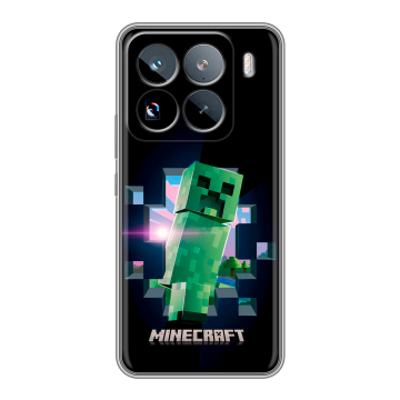 Силиконовый чехол на Xiaomi 15 Pro с принтом Майнкрафт Minecraft Силиконовый чехол на Xiaomi 15 Pro с принтом Майнкрафт Minecraft