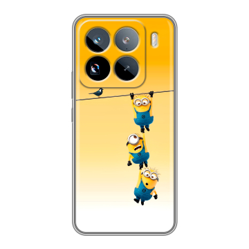 Силиконовый чехол на Xiaomi 15 Pro с принтом Миньоны Силиконовый чехол на Xiaomi 15 Pro с принтом Миньоны