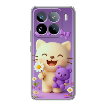 Силиконовый чехол на Xiaomi 15 Pro с принтом для девочек