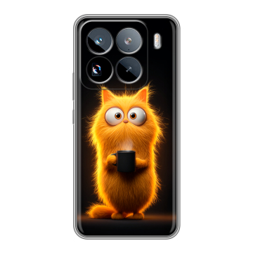 Силиконовый чехол на Xiaomi 15 Pro с принтом Смешной кот Силиконовый чехол на Xiaomi 15 Pro с принтом Смешной кот