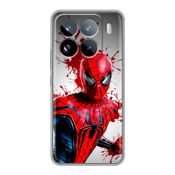Силиконовый чехол на Xiaomi 15 Pro с принтом Spiderman Человек паук